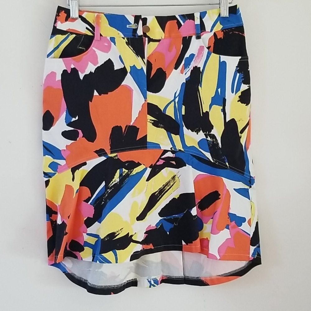NWOT VTG Etcetera Fun Colorful Trumpet Skirt.